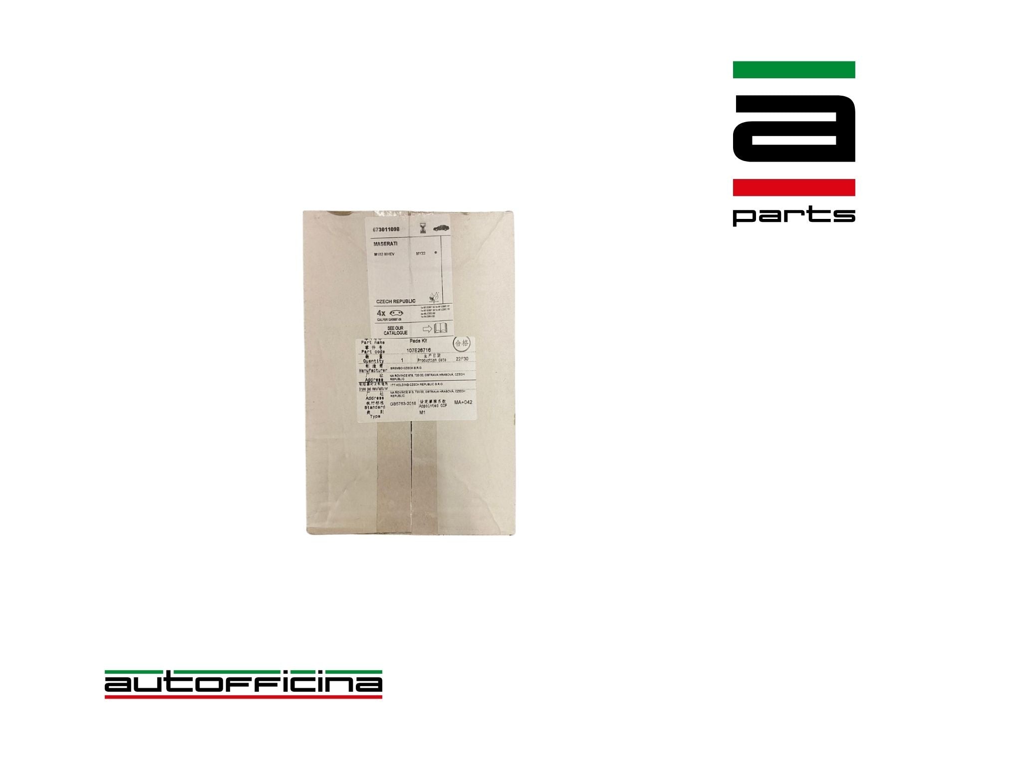Maserait Grecale GT Front Brake Pads 673011098