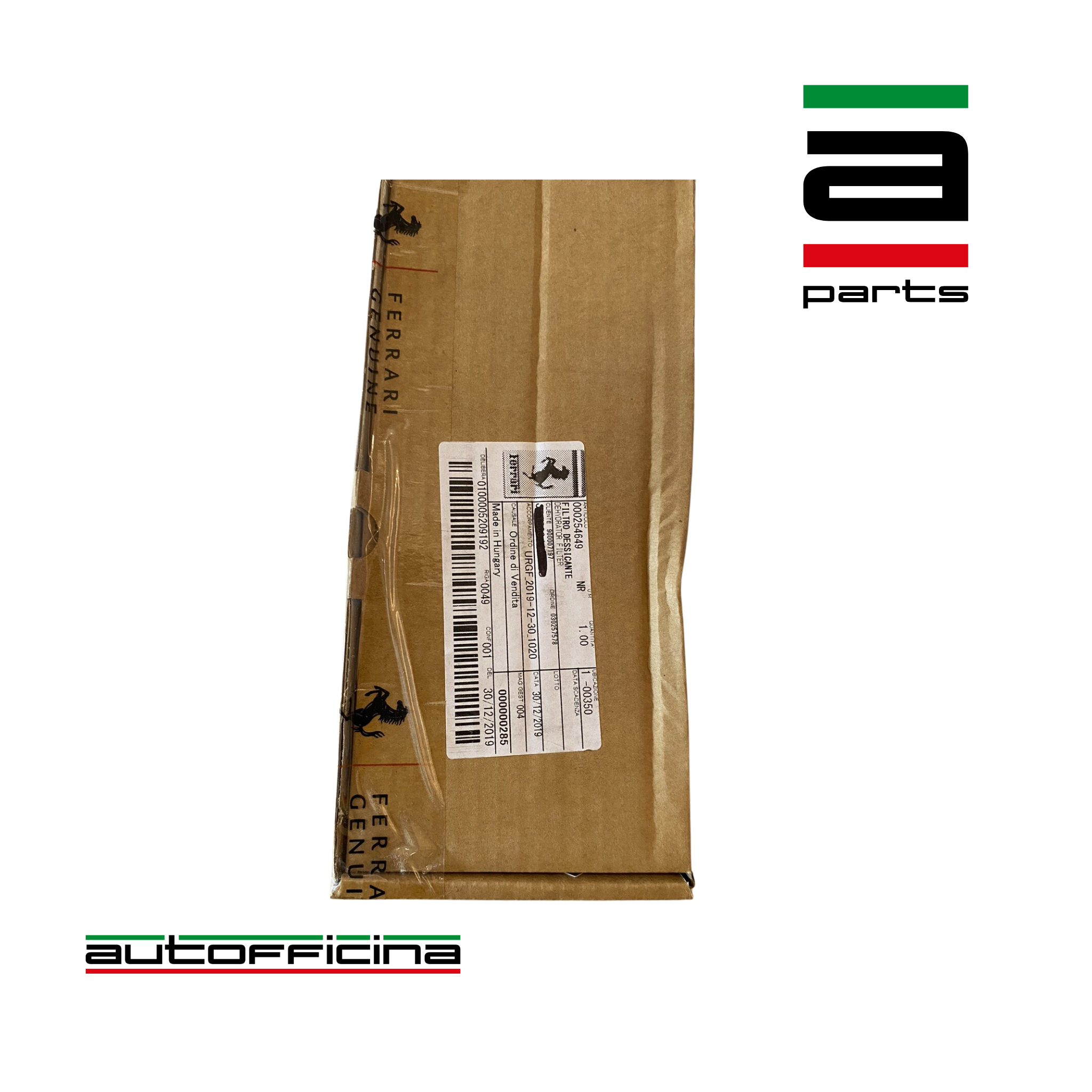 Ferrari & Maserati A/C Dehydrator Filter - OEM Part 254649