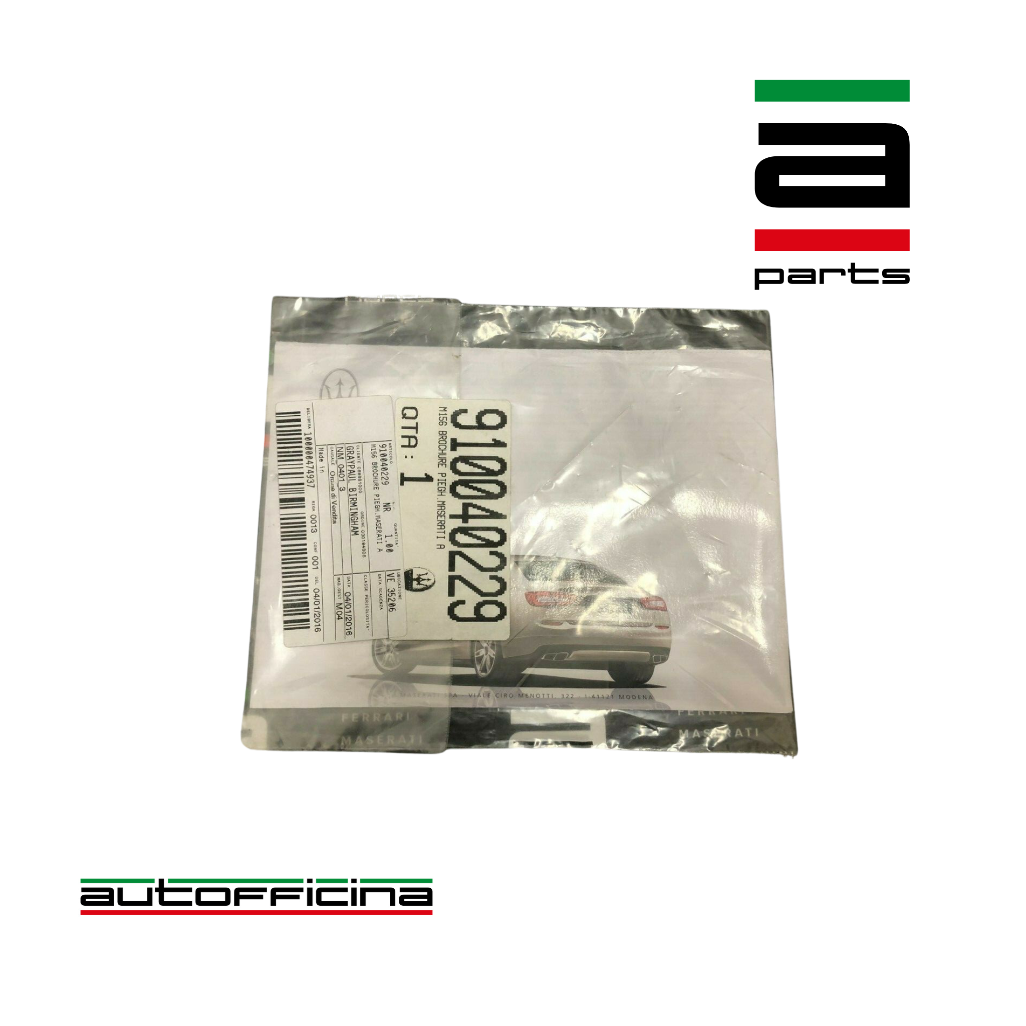 Maserati Assistance Manual Brand New 910040229